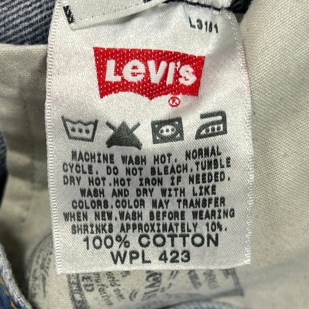 Levi's Shorts Men 38 Blue 501 Button Fly Cut Off Denim Vintage Y2K